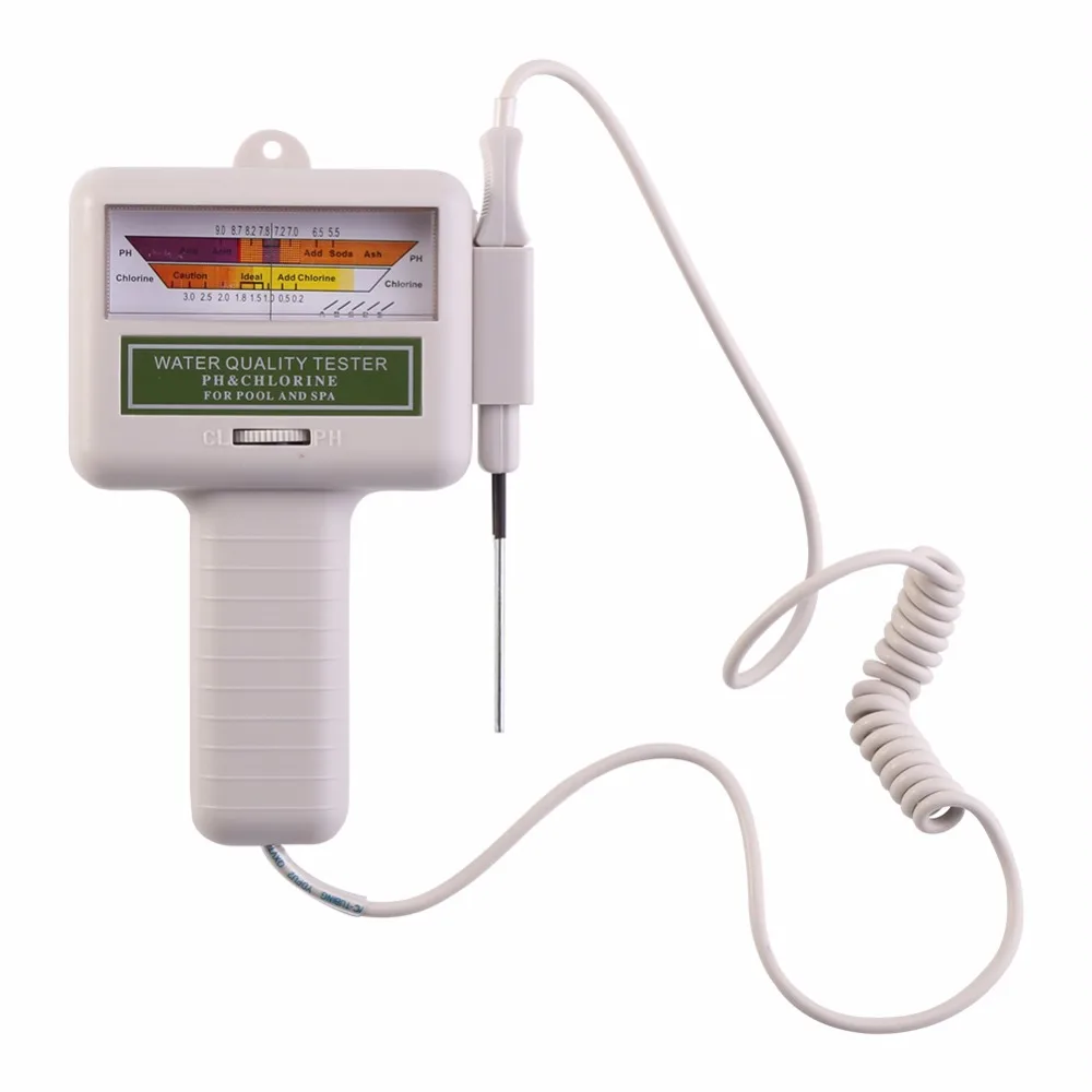 PH CL2 Meter Chlorine Testers Chlorine Flowmeter Meters   Water Monitor Quality Analysis Measuring Tool For Pool Aquarium PC-101