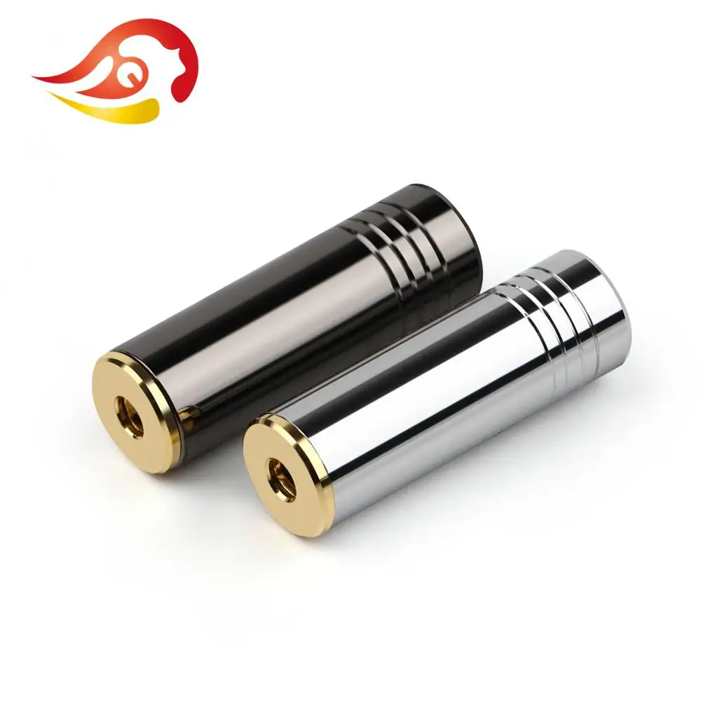 QYFANG 2.5mm 4 Pole Stereo Earphone Female Jack 3 Contacts Audio Plug Bright Shell Metal Adapter Wire Connector For Headphone