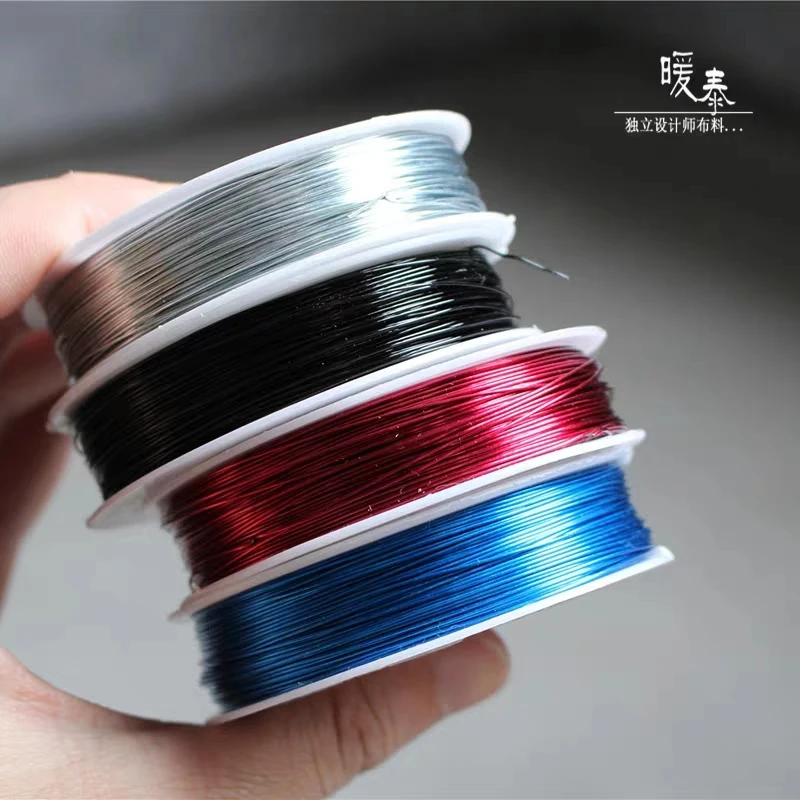 40 meter Steel Wire Metal Designer Accessories Silver Black Red Blue DIY Flowers Crafts Decor Arbitrary Folds Modeling Design