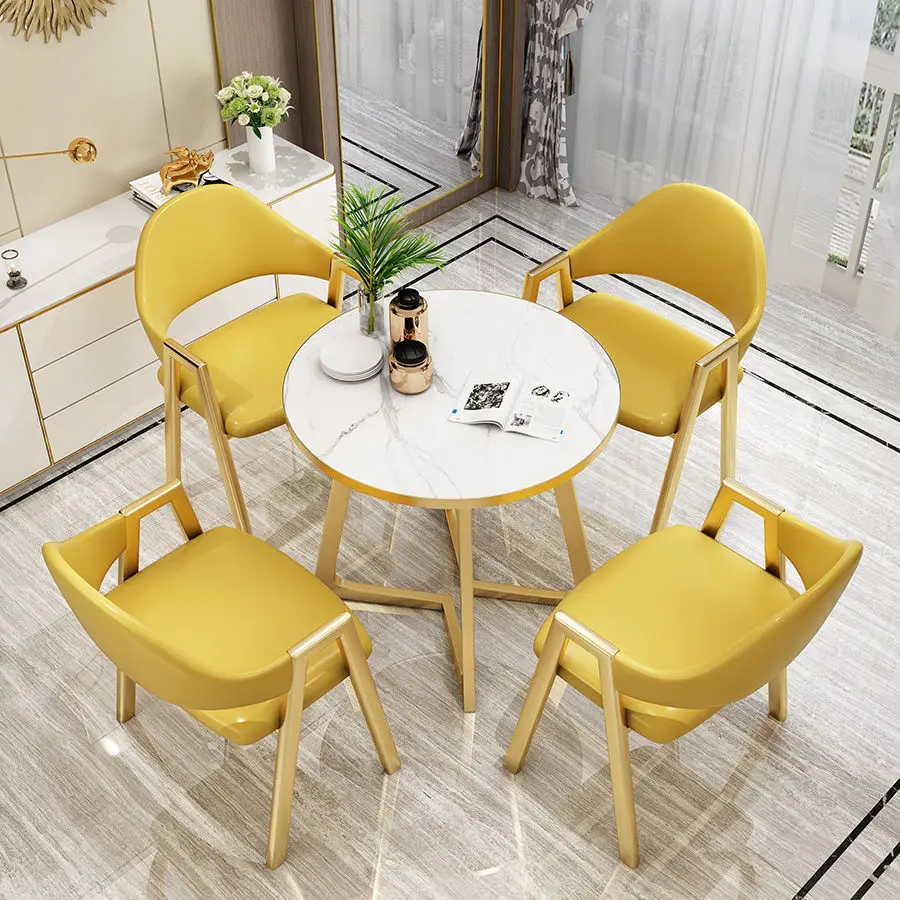 Nordic Coffe Tafel En Stoelen Set Voor Restaurant Kantoor Receptie Cafe Tafel Balkon Woonkamer Meubels Dinette Tafel Set