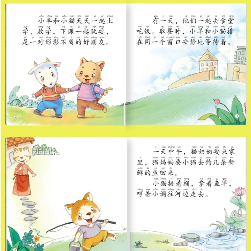 40 권의 중국어 만다린 이야기 책, 사랑스러운 그림, 고전 동화, 한자 병음, 어린이를 위한 취침 시간 책