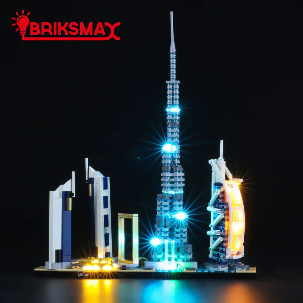 

BriksMax Leds Light Kit for 21052 Dubai Skyline Collection Building Blocks Set (NOT Include the Model) Toys for Children