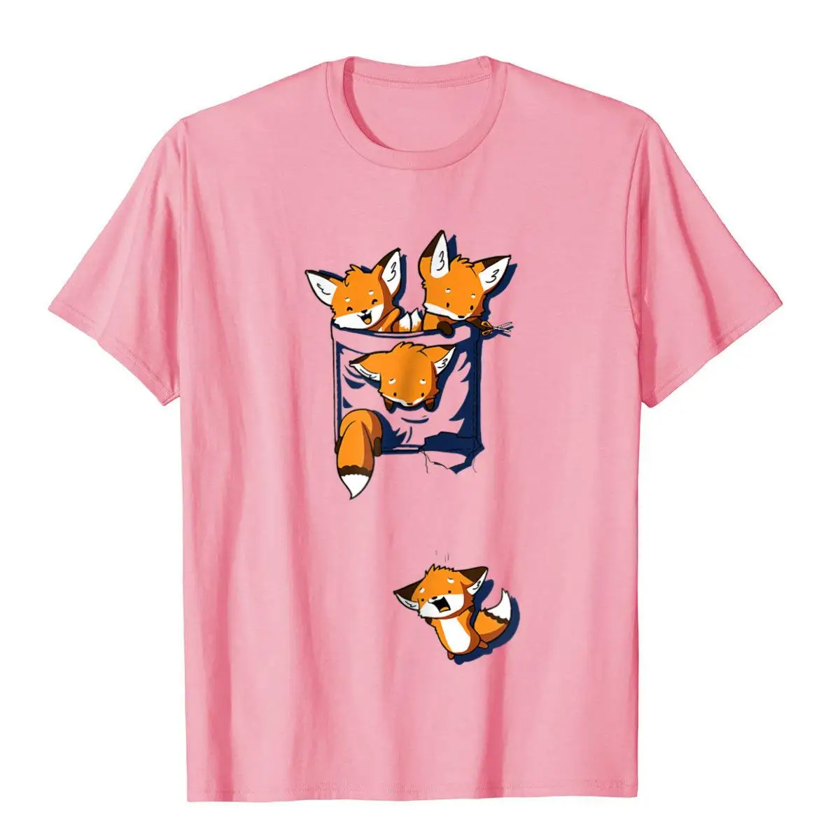 Shirt.Woot Fox Pocket T-Shirt Design Cotton Mens Tees Personalized New Design T Shirts Kawaii Men Clothing