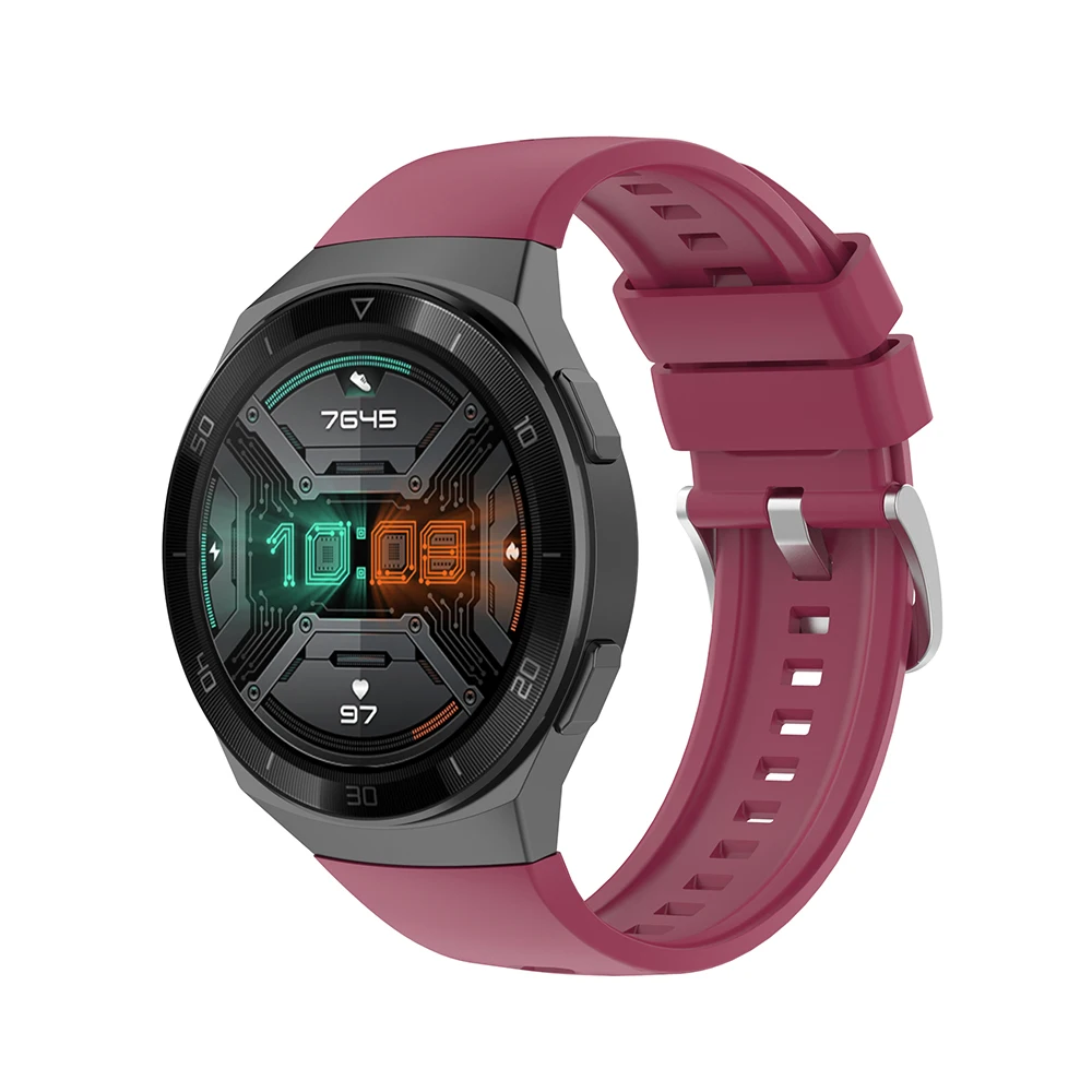 Pulseira de silicone para relógio huawei, pulseira de substituição para gtwatch gt 2e, com 22mm