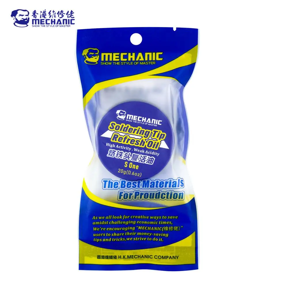 MECHANIC S One Electrical Solder Iron Tip Refresher Clean Paste Soldering Flux Cream for Oxide Tips Head Resurrection Repair