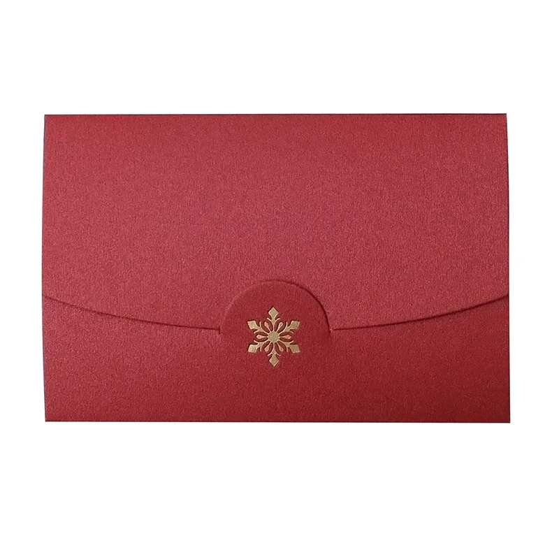 (10 Pieces/Lot) 10.5*7CM Gilding Snowflake Iridescent Paper Small Folding Envelope Western Christmas Simple Envelope