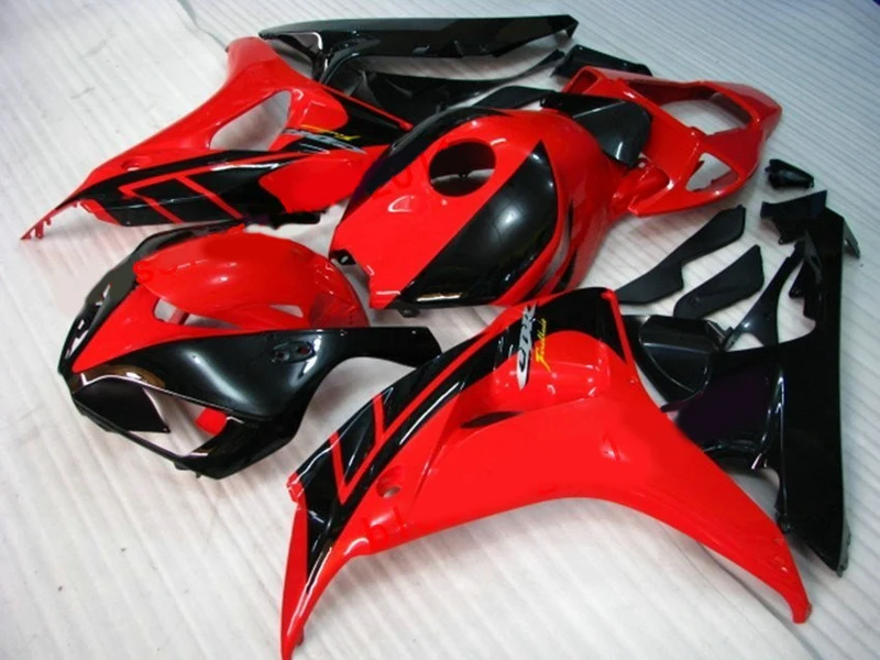 

Injection molding 100% fit for Honda CBR1000RR 2006 2007 red black fairings set CBR 1000RR 06 07 OT19