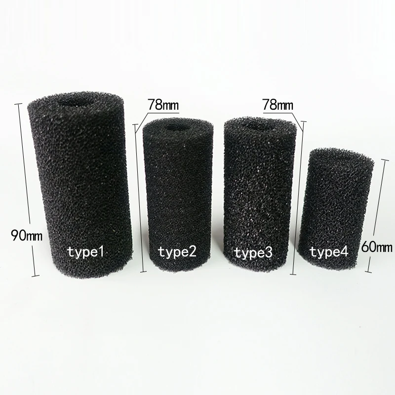 5 Pcs Sponge Aquarium Filter Protector Cover For Fish Tank Inlet Pond Black Foam Filter accessories