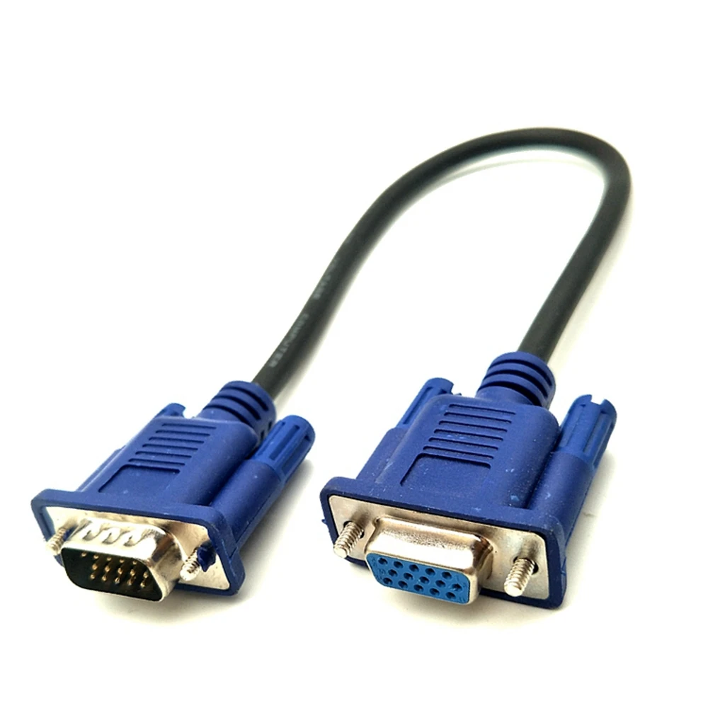 0.5m-10m HD15Pin VGA D-Sub Short Video Cable Cord Male to Male M/M Male to Female and Female to Female RGB Cable for Monitor