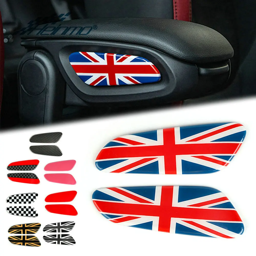 For Mini Cooper F60 Countryman Armrest Side Decal Cover Sticker Decorative Car Accessories Central Hand Rest Storage Box Styling