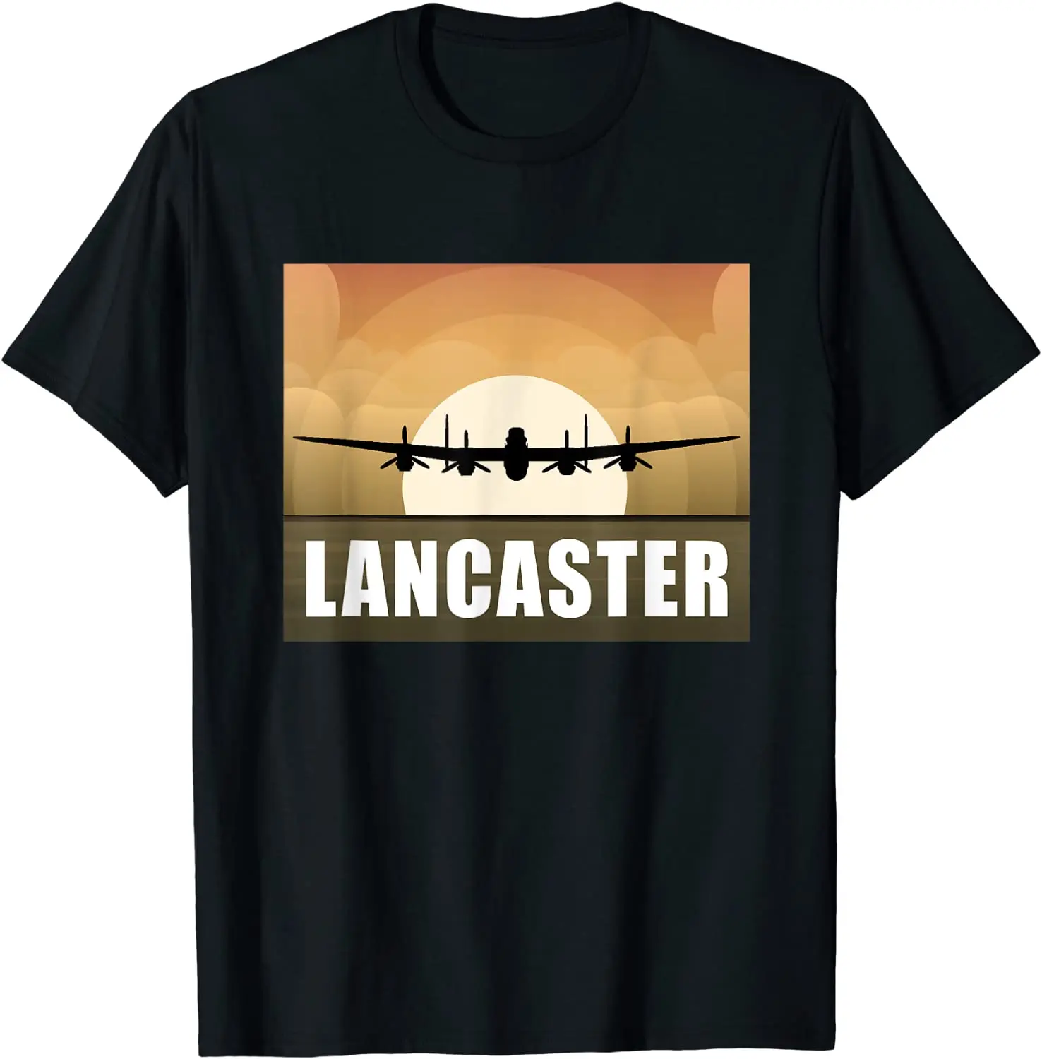 Lancaster Bomber WWII RAF Fighter Aircraft Plane T-Shirt. Summer Cotton Short Sleeve O-Neck Mens T Shirt New S-3XL