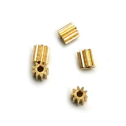 91A 0.25M Brass Pinion 9 Teeth OD 2.8mm Metal Copper Hole 1mm Tight Match Nice Mechanical Small Modulus Gear