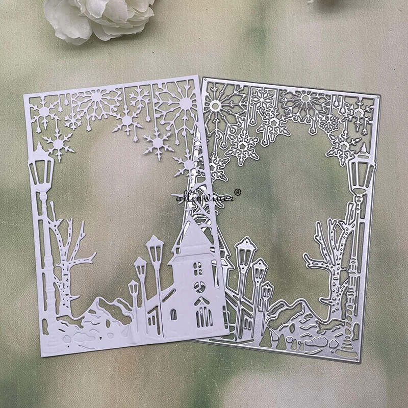 Star castle rectangular frame DIY Craft Metal Cutting Die Scrapbook Embossed Paper Card Album Craft Template Stencil Dies