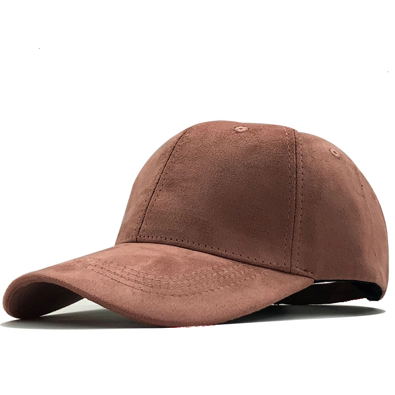 

Unisex Soft Suede Baseball Cap Casual Solid color Sports Hat Bone Snapback Adjustable Breathable Dad winter Hats for Women Men