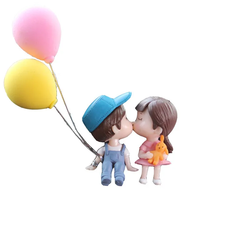 Car Air outlet clip Decoration Cute Cartoon Couples Action Figure Balloon Ornament Auto Interior Dashboard Accessories Girl Gift