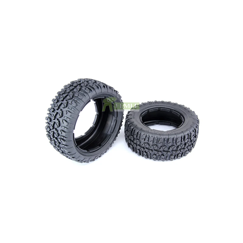 Rubber Off-road & Gravel Wheel Tire Skin Kit Fit for 1/5 Losi 5ive T Rofun Rovan LT KingmotorX2 Toys Parts