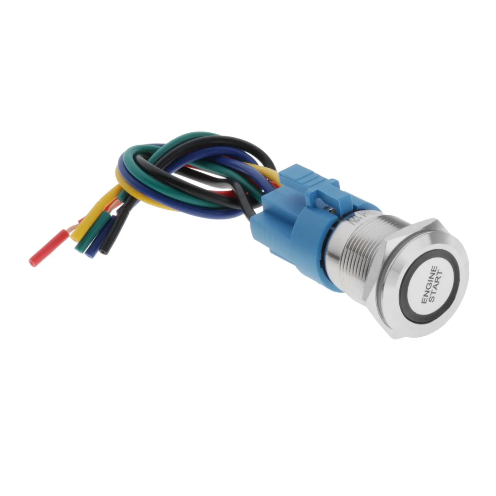Uniwersalny zatrzaskowy metalowy silnik Start przycisk samoczynnego resetowania Symbol moc pasuje do 12V pojazd samochodowy