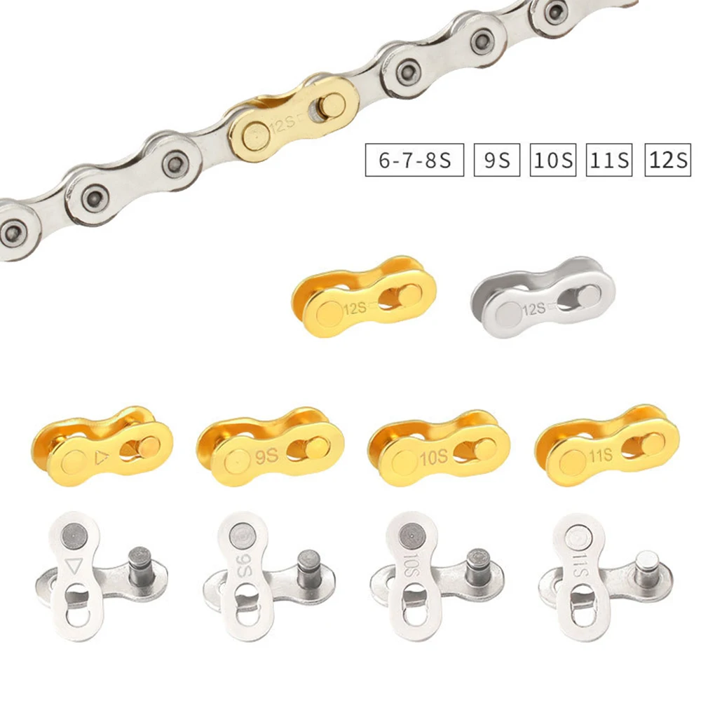 

5 pair Magic Buttons Missing Link Joints Connector Bike Chain Link Bicycle Chain Buckle 6/7/8/9/10/11/12 Speed