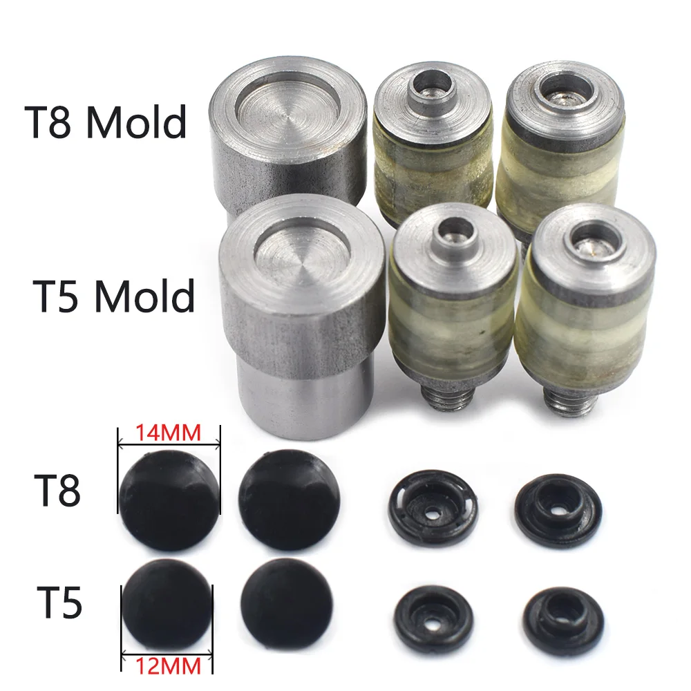 T 8 T 5 T 3 Plastics Snap-Fastener Die Resin Button Buckle Hand Press Mold Rivet TOOLS