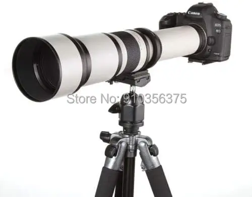 JINTU 650-1300mm Manual Supper Telescope Telephoto Lens Camera Lenses for Canon Nikon Pentax FUJI Sony DSLR Camera + Carry Bag