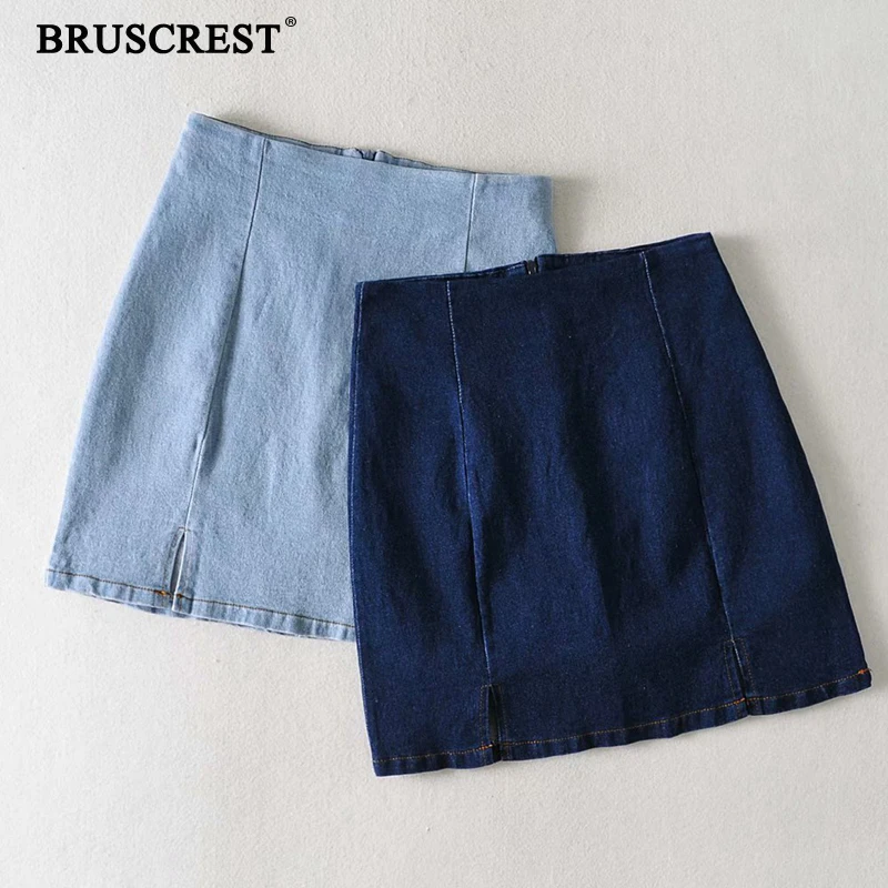 

Vintage high waist skirts womens denim skirt women jeans skirt vintage woman skirts korean style