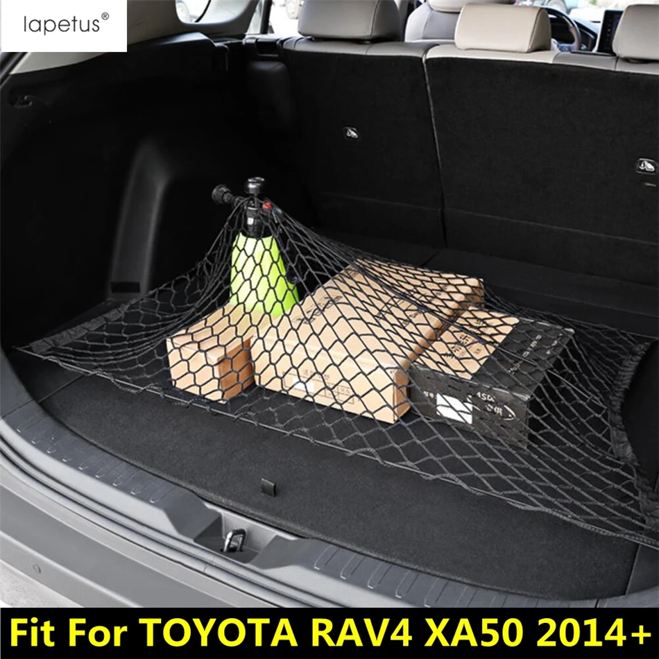 

Car Rear Trunk Luggage Storage Cargo Organizer Elastic Mesh Net Hook Interior Accessories Fit For TOYOTA RAV4 XA50 2014 - 2024