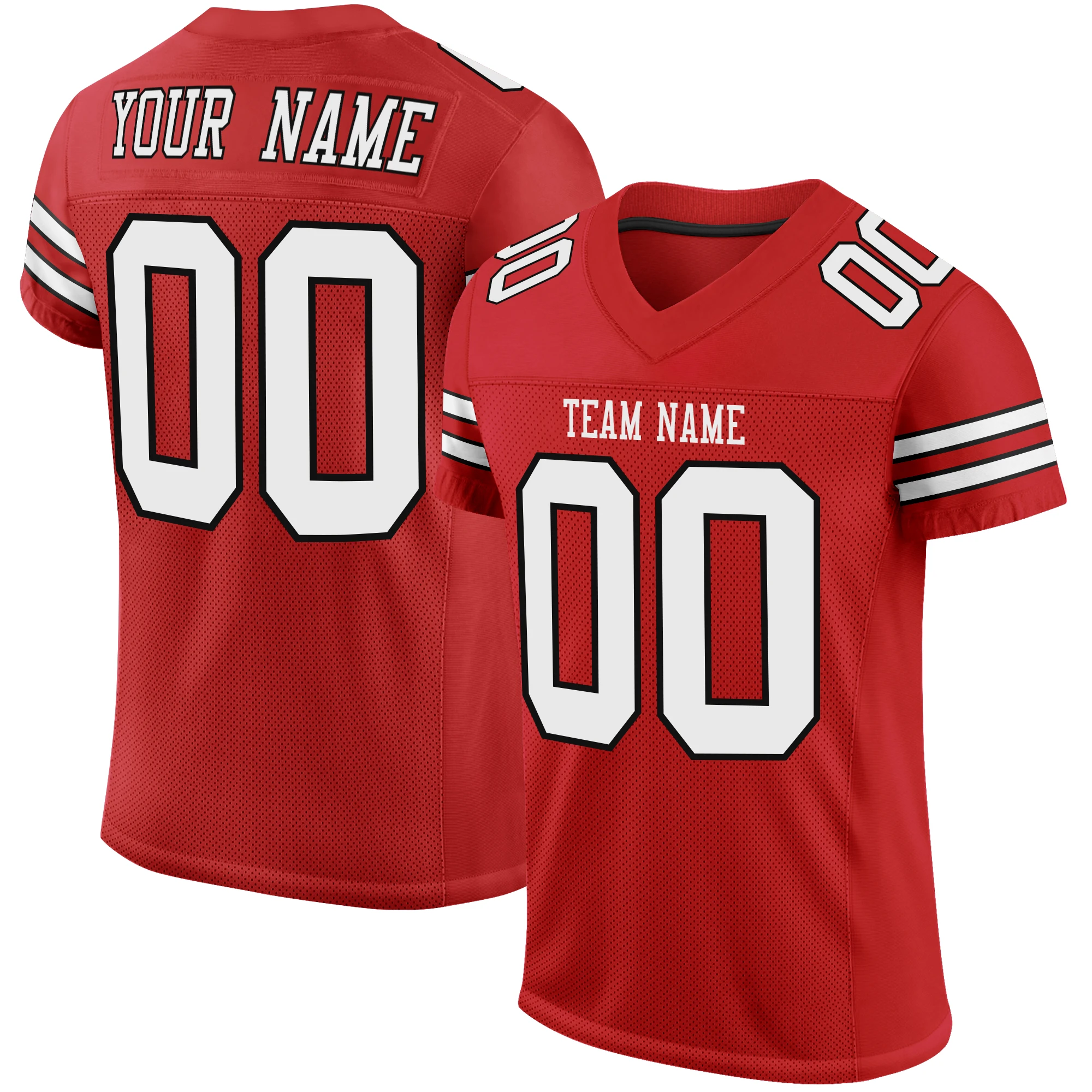 Personalized Football Jersey Sew Your Name/Number Athletic Practice Sportswear Tee Shirts for Male/Female/Youth Outdoors/Indoors