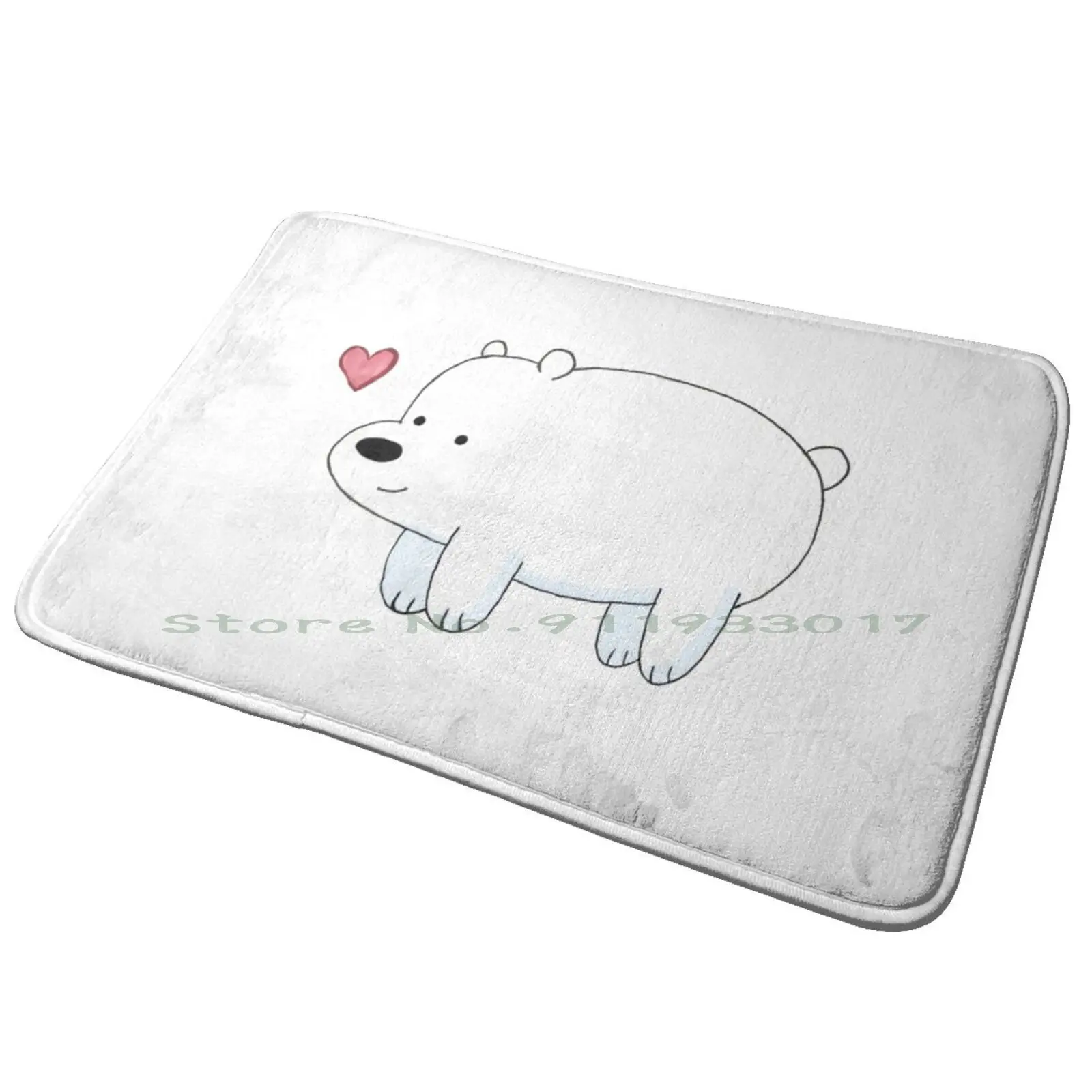 Ice Bear Entrance Door Mat Bath Mat Rug Surfing Surfboards Beach Waves Summer Sunset Wakeboarding Wsl League World Australian