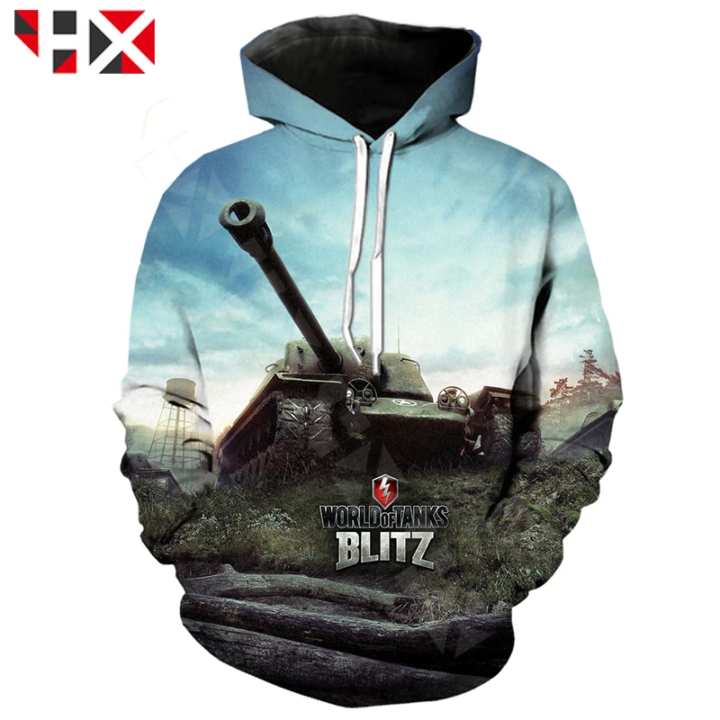 HX New Popular World of Tanks 3D Printing Men Women Fashion Sweatshirt Hoodie Harajuku Hip Hop Streetwear All-match Tops HX497