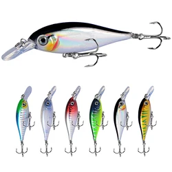 NEW 7.5cm/6g Fishing Lure Quality Minnow Lure 3D Eyes Plastic Hard Bait Pesca Artificial Jig Wobblers Crankbait Fishing Bait