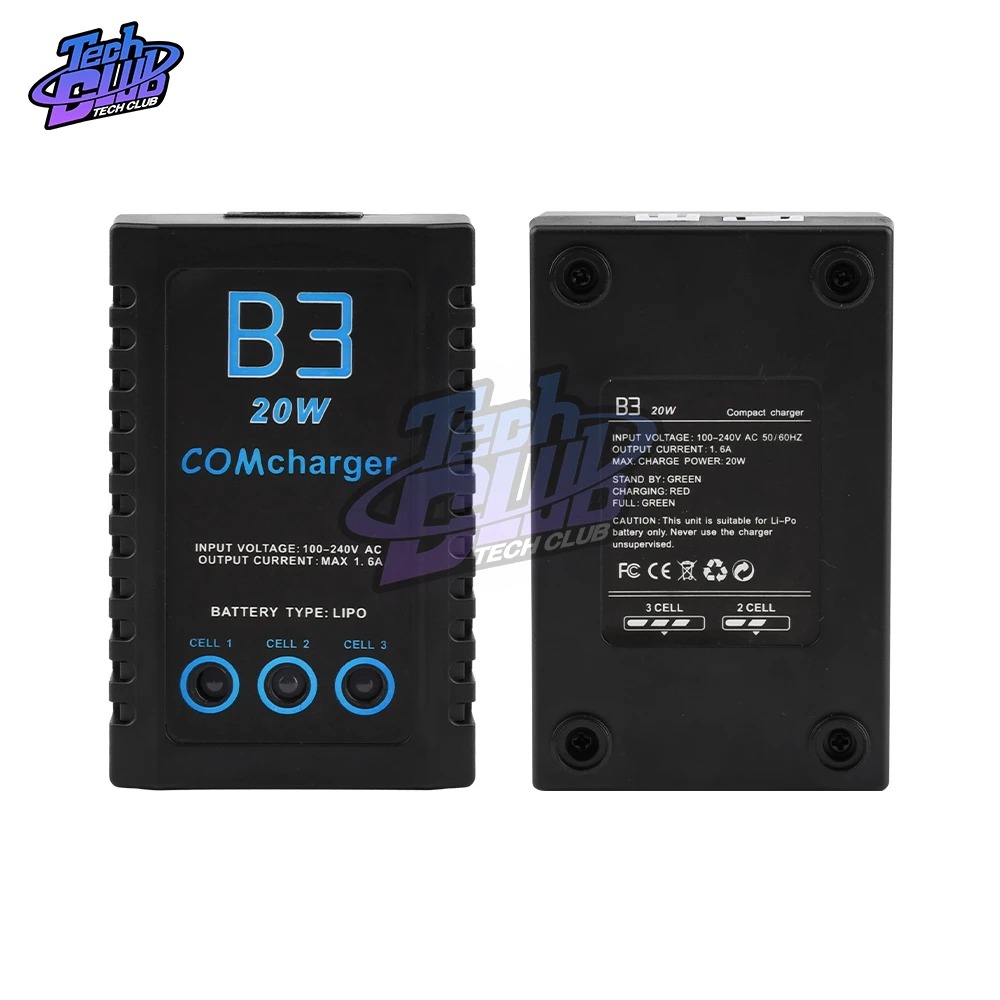 EU/US Plug Balanced Battery Charger for 20W iMaxRC iMax B3 Pro Compact 2S 3S Lipo Power Supply Charger for RC Helicopter