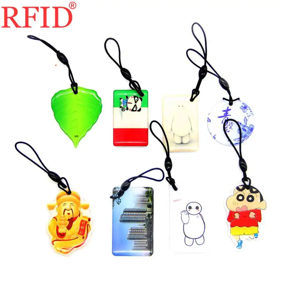 UID S50 1K 13.56 Dropping Glue Key Tags Changeable IC MFS50 NFC Card RFID Multiple Choices Keyfob Keychain 1pcs