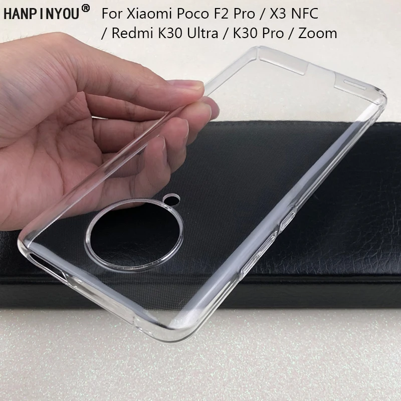 For Xiaomi Poco F2 Pro / X3 NFC Redmi K30 Ultra / K30 Pro Glossy Snap Case Crystal Hard PC Full Cover Clear Camera Protect Shell