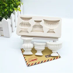 1pc Pots Fondant Cake Decorative Accessories Flower Silicone Resin Molds Cake Tools Pastry Kitchen Baking Accessories FM373