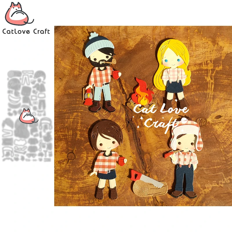Catlove Lumberjack Series Metal Cutting Dies Scrapbooking Stencil Die Cuts Card Making DIY Craft Embossing New Dies For 2021