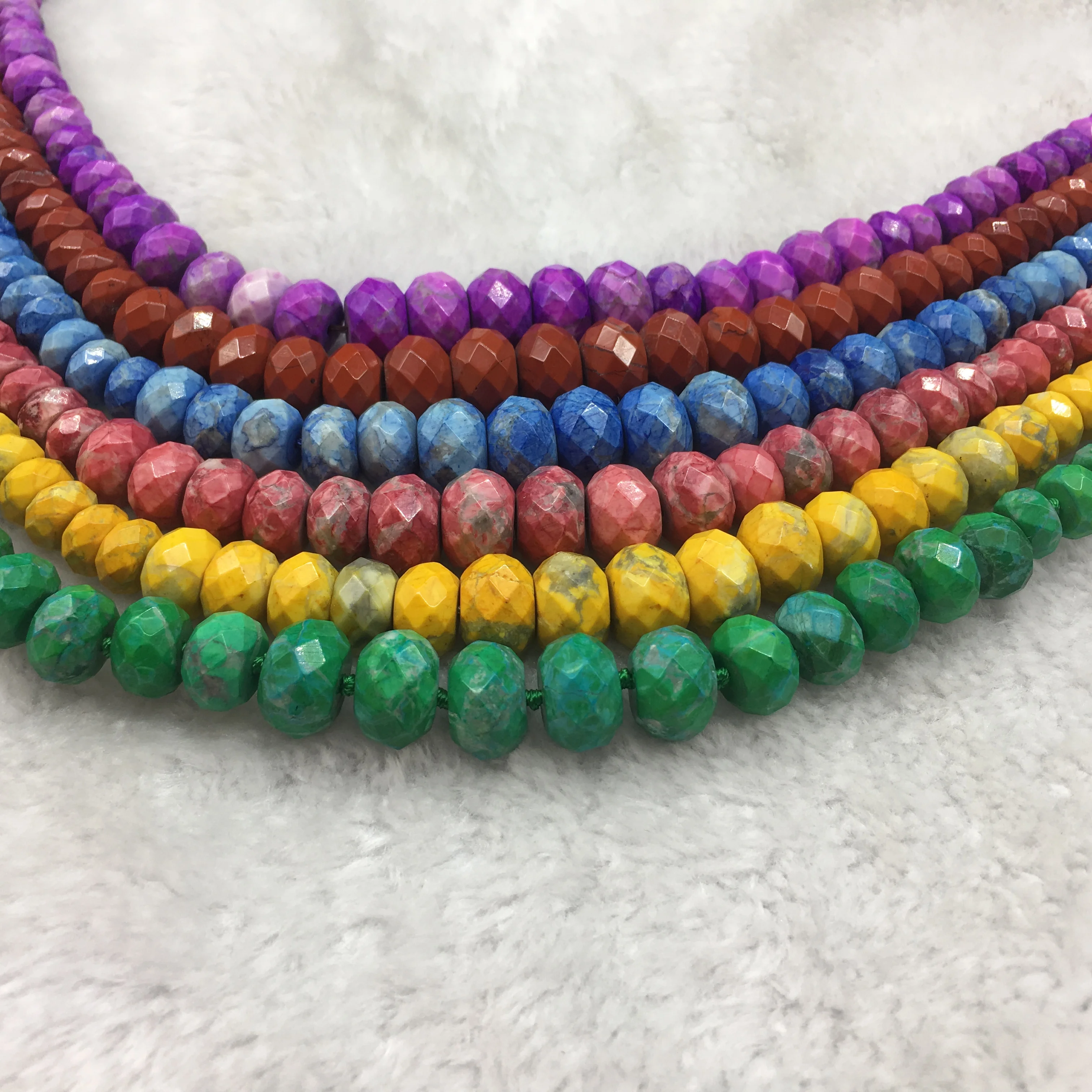Charming!! 10-20mm Azurite Phoenix Agate Stone Crystal Quartz Round Roundel Beads Necklace