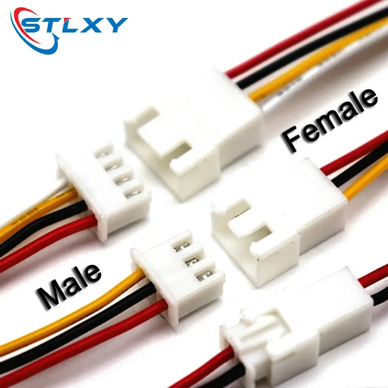 10PCS XH2.54 2/3/4/5/6 Pin Pitch 2.54mm Wire Cable Connector XH Plug Male & Female Battery Charging Cable 200MM Length 26AWG