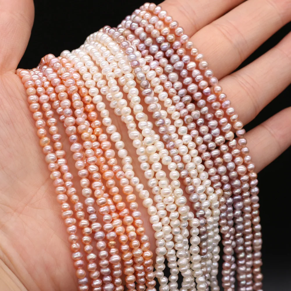 Natural Freshwater Pearl Beads Potato Shape Loose Beads For jewelry making DIY necklace and bracelet accessories Size 4-5mm