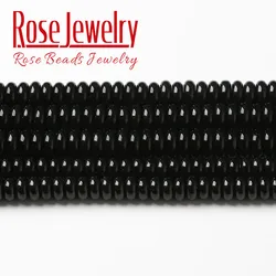 3x6mm 3x8mm Natural Black Agates Beads Wheel Loose Spacers Beads Diy Bracelet Necklaces Accessories For Jewelry Making Wholesale
