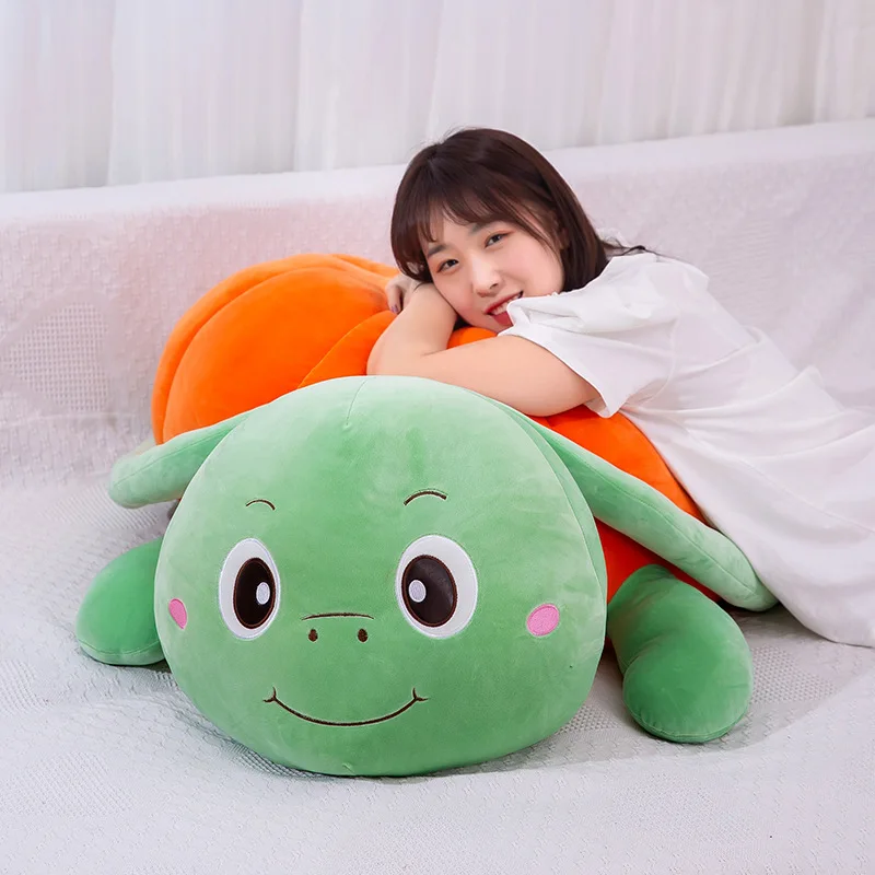 New Turtle Plush Doll Cute Pumpkin Turtle Plush Stuffed Toy Soft Skin-friendly and Comfortable Bed Pillow Large Event Gift