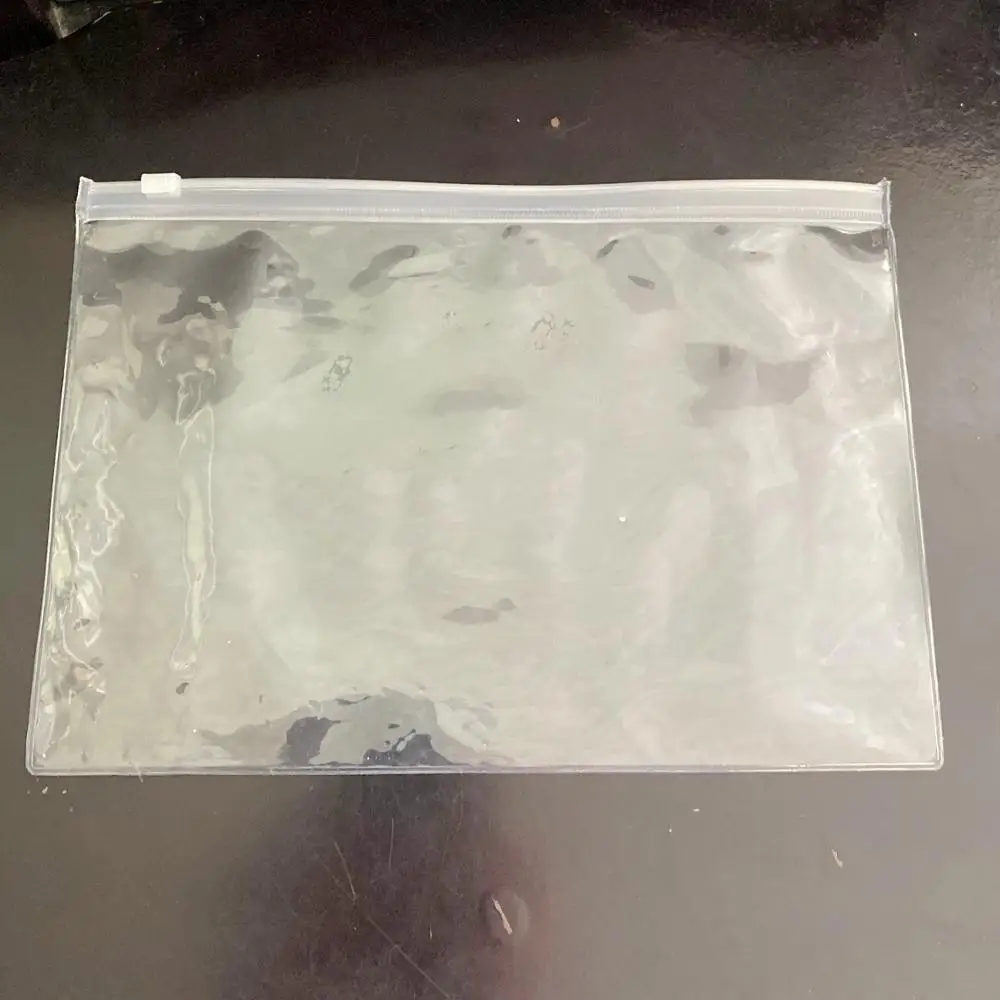 50pcs Custom LOGO eco materials Waterproof Transparent Clear Zipper Bag Recycled Plastic EVA Packaging Bags for Swimsuit Bikinis