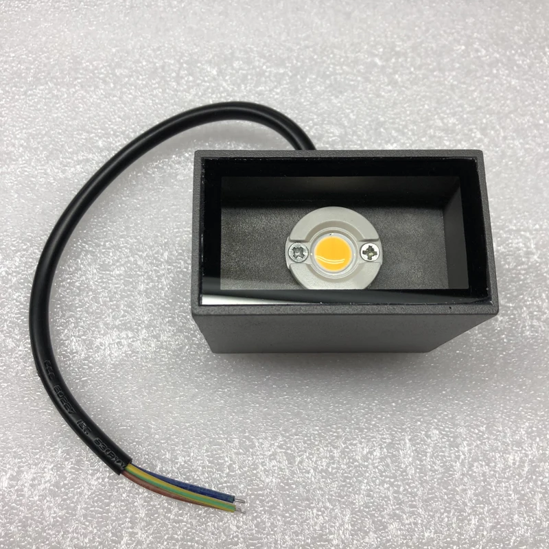 QLTEG 5W 10W  Outdoor Gray LED Wall Lamps Outdoor Waterproof IP65 Aluminum 4000k black LED Wall Lights up down Garden Lights