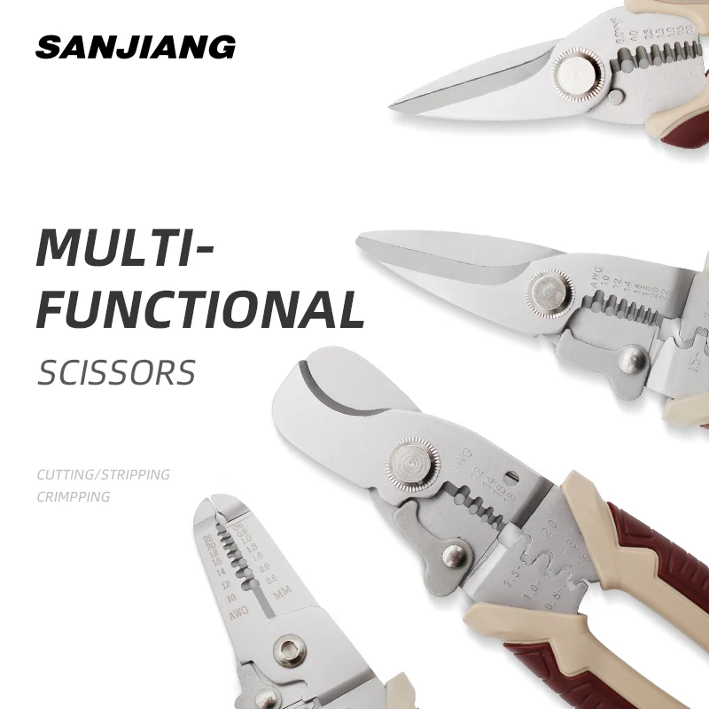 Multi tool pliers Crimping Pliers 3IN1wire stripper Multi functional cable cutter Tab Non Insulated 0.5-1.5MM² Terminals Clamp