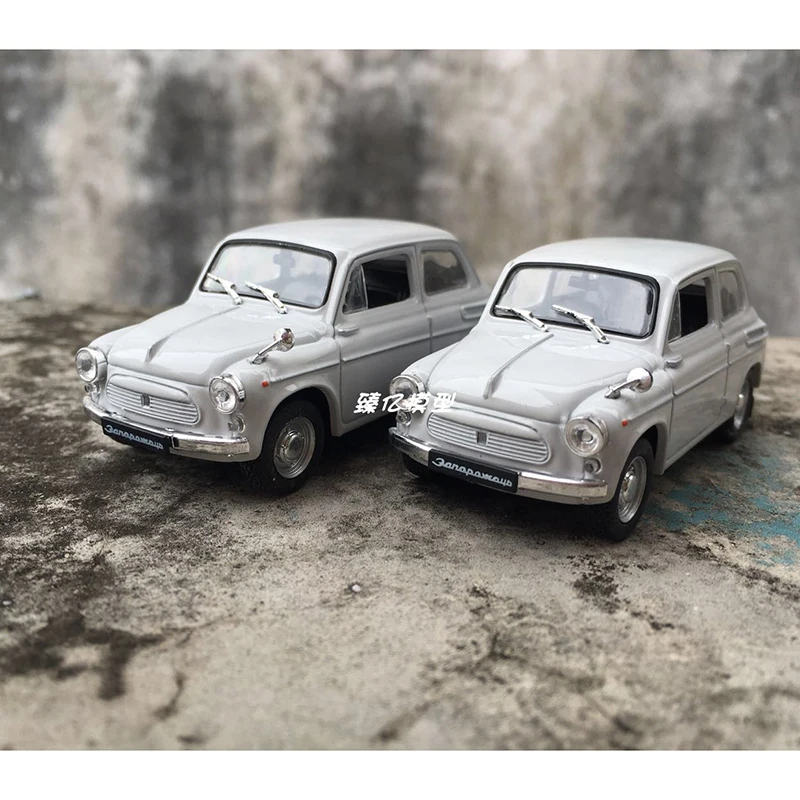 Have Flaws Diecast Alloy 1/43 Soviet Saporoshez Classic Car Model White Adult Collection Static Display Boy Toys