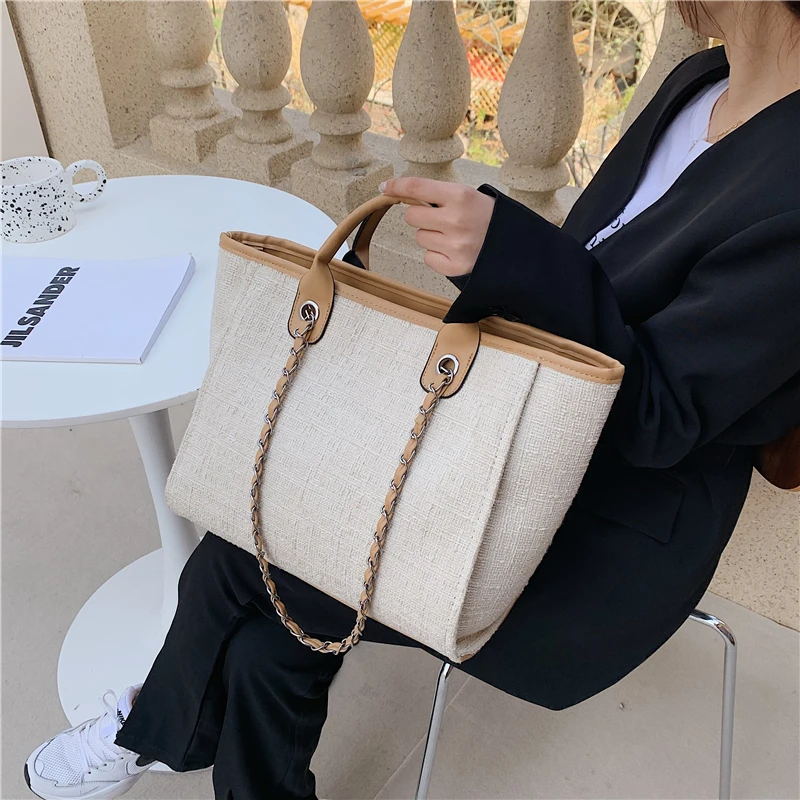 Designer Women Canvas Handbags Tote Bags High Quality Ladies Large Capacity Shoulder Messenger Bags Fashion Female Travel Bag