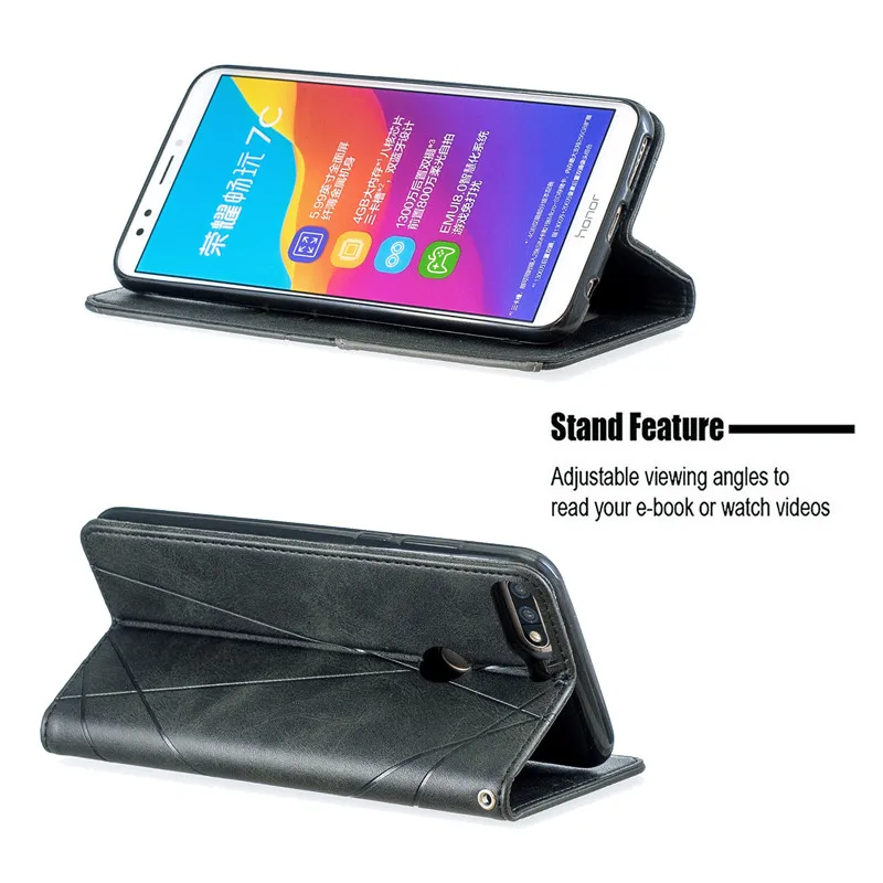 Honor 7C Case Huawei Honor 7C AUM-L41 Case Magnet Flip Case for Huawei Honor 7C Russian Version 7A Cover 5.7\