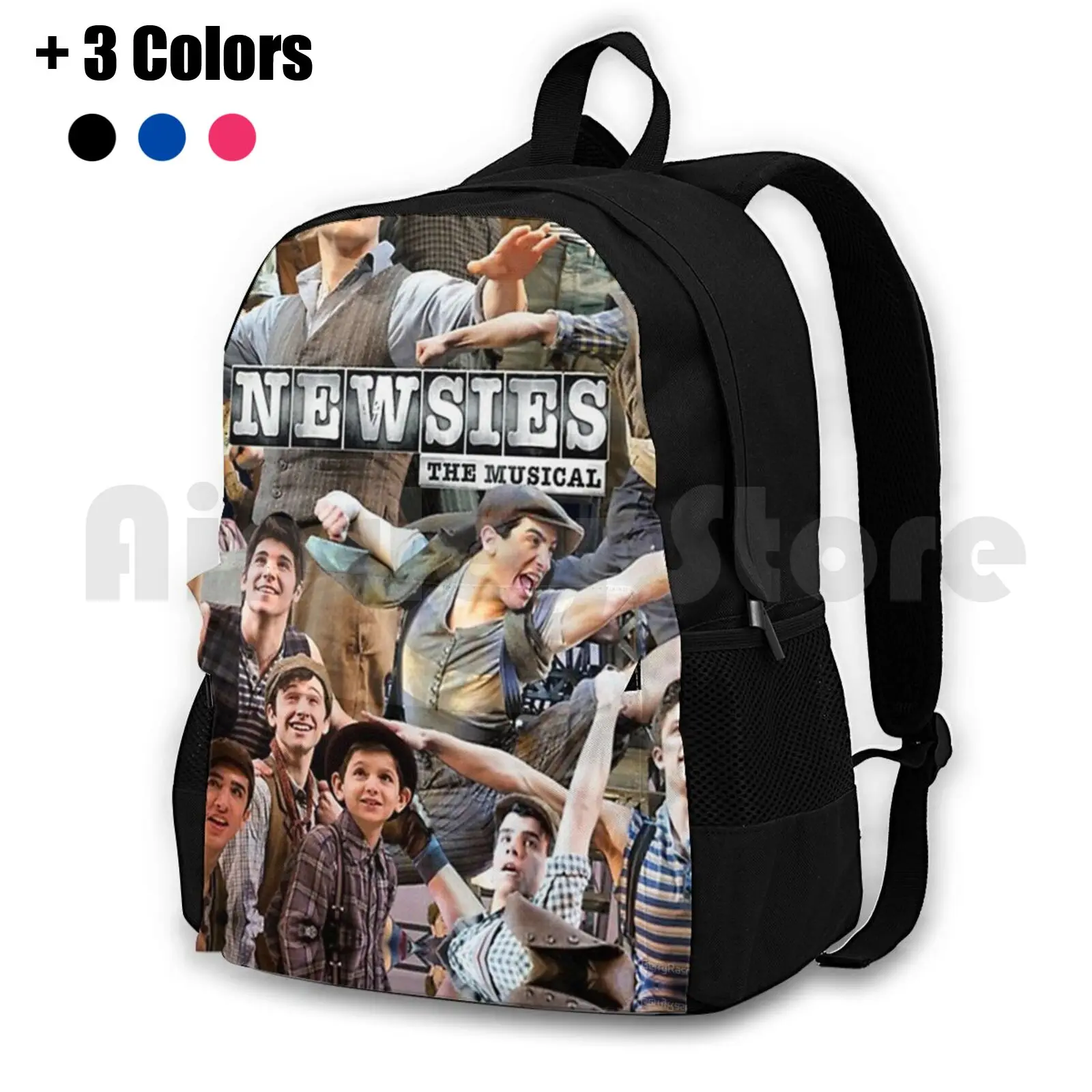 Newsies Broadway Musical Collage Outdoor Hiking Backpack Riding Climbing Sports Bag Musicals Musical Theatre Music Broadway