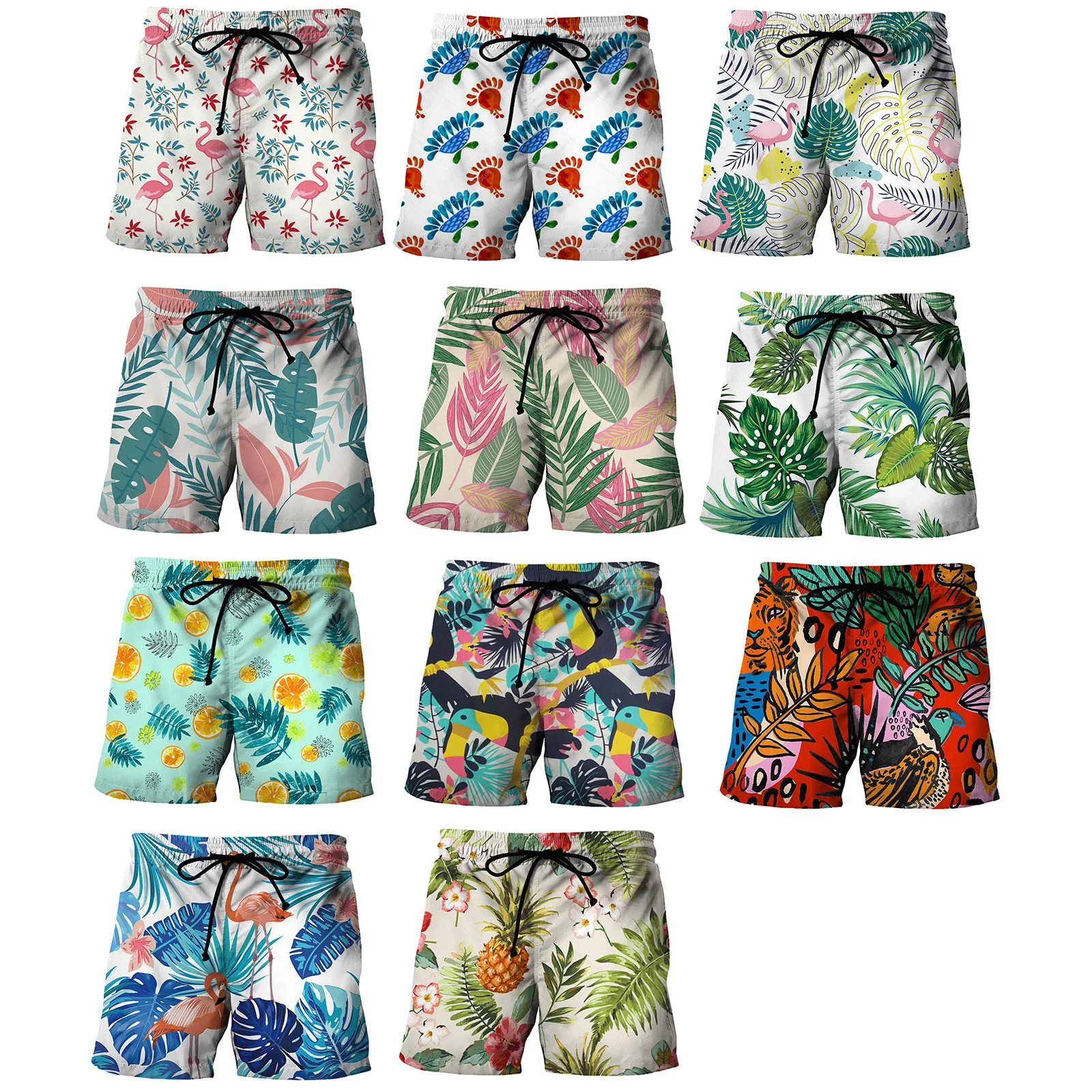 Calções de banho de verão calções de banho calções de praia casual shorts de natação calças de banho de corrida de esportes calções de surf