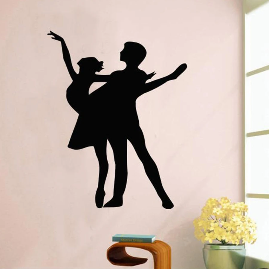 

Beauty Dancer Vinyl Wall Decals Ballerina Home Decor for Girls Room Wall Stickers Ballet Waterproof Wallpaper For Bedroom N315