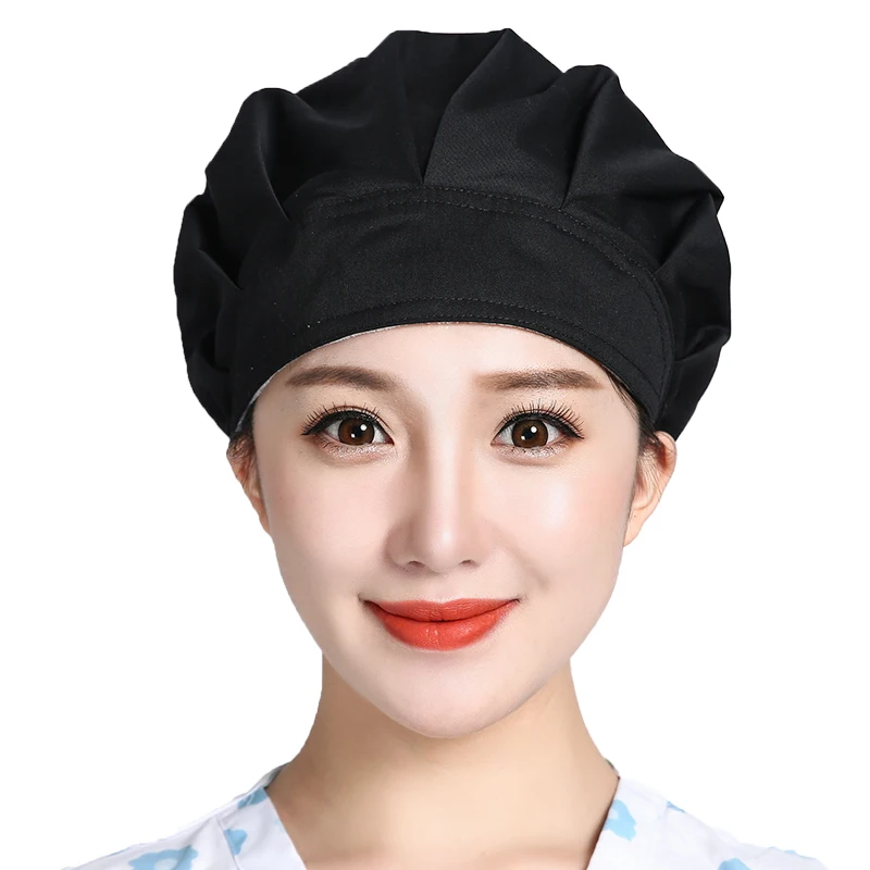 Womens Scrubs Caps Cotton Sweatband Bouffant Hats Bandage Adjustable Anti-dust Washable Unisex Workwear Soild Caps Accessories